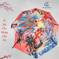 Ô Câu Cá Ô Dù Che Nắng Mưa 2 Tầng Thần Điểu Long Tranh Hổ Đấu Bản Cao Cấp Chống Tia UV