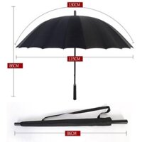 Ô che mưa cỡ lớn, dù che nắng chống tia UV, dù cầm tay cỡ lớn 24 nan tay cầm da tán rộng chắc chắn