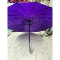 Ô Che Mưa Loại To 24 Nan - MÀU TÍM, Dù Che Mưa, Dù Đi Mưa Siêu To, Siêu Cứng, Chắc Chắn, Chống Tia UV, Không Bị Lật