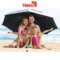 Ô che mưa nắng cỡ lớn cầm tay D = 150cm 2 tầng chống lật Ô cầm tay loại to Hasu - Màu đen