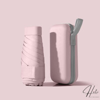 Ô che nắng, dù gấp gọn che mưa chống tia cục tím tia UV UPF50+ kèm hộp tiện lợi size nhỏ - HOTI - OD001