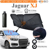 Ô che nắng kính lái dành cho xe Jaguar XJ vải dù tráng nhôm cao cấp - màu bạc đen