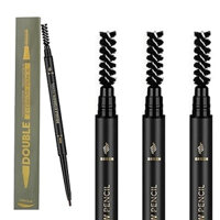 O 'CHEAL Bút chì kẻ mày chống nước Đầu tam giác Bàn chải hai đầu (3 cái)