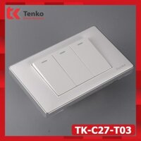 Ổ Công Tắc 3 Hạt Thông Dụng Âm Tường 1 Chiều và 2 Chiều Thương Hiệu Nhật Bản TENKO TK-C27-T03