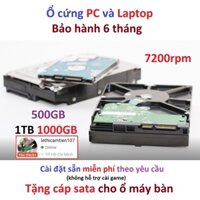 Ổ cứng 500GB 7200 vòng/phút PC & laptop HDD 1TB 750gb 640gb 500gb 320gb 250gb 160gb 120gb 80gb bảo hành 6 tháng
