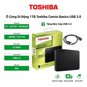 Ổ cứng cắm ngoài Toshiba Canvio Basic - 1TB, USB 3.0