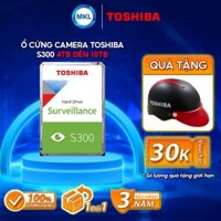 Ổ cứng camera hdd Toshiba S300 Surveillance Sata 3 dung lượng 1TB2TB4TB6TB8TB10TB loại 3.5inch hàng chính hãng - 1TB