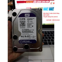 Ổ cứng chuyên camera tím hdd WD Purple 2tb, hàng công ty bảo hành 2 năm, dùng chuyên đầu ghi camera