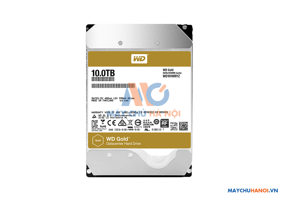 Ổ cứng Desktop WD HDD Gold WD102KRYZ (10TB/3.5 inch/SATA 3/256MB Cache/7200RPM)