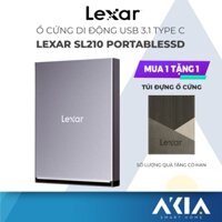 Ổ cứng di động 500GB/ 1TB/ 2TB Lexar SL210 Portable SSD USB 3.1 Type C Gen 2, tốc độ đọc lên đến 550Mb/s, chính hãng