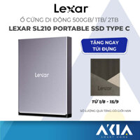 Ổ cứng di động 500GB 1TB 2TB Lexar SL210 Portable SSD USB 3.1 Type C Gen 2, tốc độ đọc 550Mbs, hàng chính hãng - 1TB