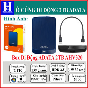 Ổ cứng di động Adata HDD HV320 2TB USB 3.2 Gen1