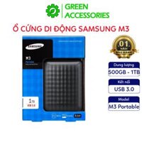 Ổ Cứng Di Dộng Hdd Samsung M3 500Gb 1Tb Kết Nối Usb 3.0 Chuẩn Sata Iii Lưu Trữ Backup New