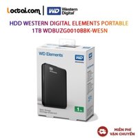 Ổ cứng di động HDD WESTERN DIGITAL ELEMENTS PORTABLE 1TB WDBUZG0010BBK-WESN (2.5″USB 3.0) - Hàng chính hãng new 100%