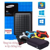 Ổ cứng di động Samsung M3 Portable 500GBTặng (Túi chống sốc + Ốp chống trầy)