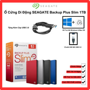 Ổ cứng di động Seagate Backup Plus Slim 3.0 1TB