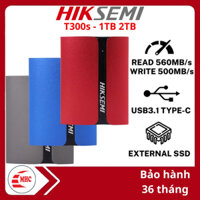 Ổ cứng di động SSD 1tb 2tb Hiksemi T300S nhỏ gọn ,tốc 650 Mb/s, Cổng USB và Type C, nhiều màu, bh 3 năm