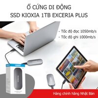 Ổ Cứng Di Động SSD KIOXIA 1TB EXCERIA PLUS đọc 1050mb/s, ghi 1000mb/s - Hàng Chính Hãng
