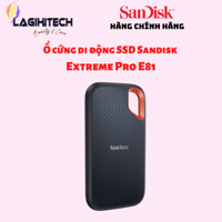Ổ cứng Di Động SSD Portable Sandisk Extreme Pro E81 1TB / 2TB / 4TB (Bảo Hành 3 Năm) - Hàng Chính Hãng
