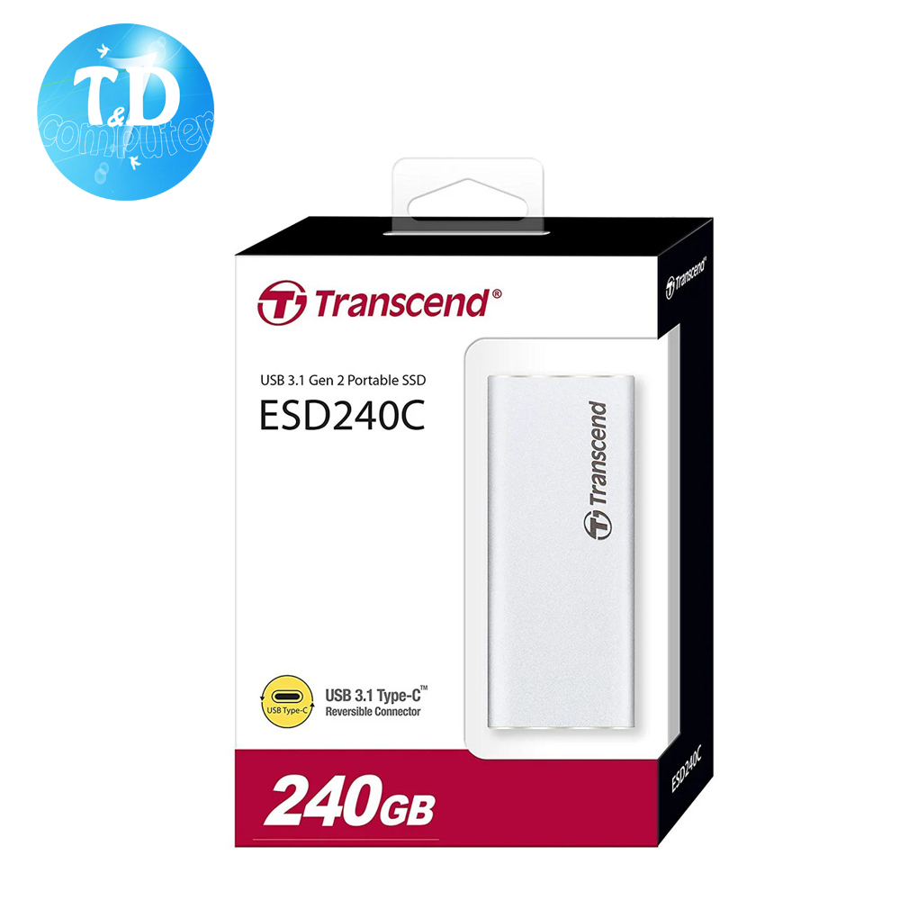 Ổ cứng di động SSD Transcend ESD240C 240GB 2.5" USB Type C - TS240GESD240C
