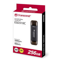 Ổ cứng di động SSD Transcend ESD310C 256Gb USB-A & USB-C Màu đen