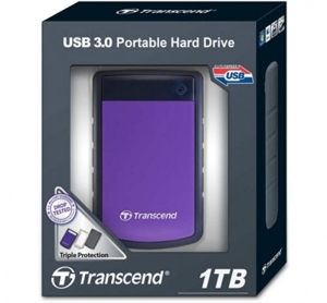 Ổ cứng cắm ngoài Transcend StoreJet 25H3 (H3) -  1TB, USB 3.0, 2.5 inch