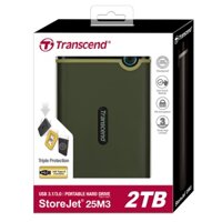 Ổ Cứng Di Động Transcend StoreJet M3G 2TB USB 3.0/3.1 - Hàng Chính Hãng