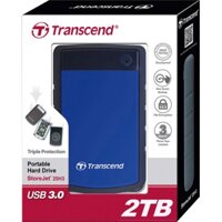 Ổ Cứng Di Động Transcend StoreJet H3B 2TB USB 3.0/3.1 - Hàng Chính Hãng