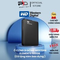 Ổ cứng di động WD Elements 500GB (có tặng kèm bao đựng chống sốc ổ cứng)