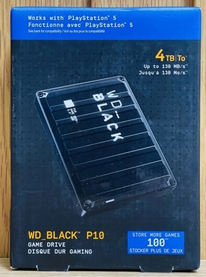Ổ cứng di động Western BLACK P10 4TB GAME DRIVE (WDBA3A0040BBK )