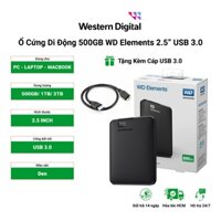 Ổ Cứng Di Động Western Digital Elements 500GB USB 3.0 2.5" phanphoisitoanquoc2020