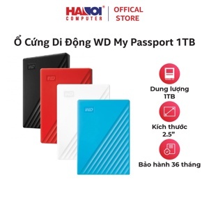 Ổ cứng gắn ngoài HDD WD My Passport 1TB WDBYVG0010BBK-WESN