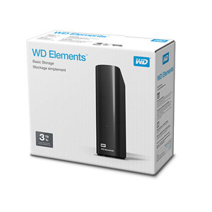 Ổ cứng gắn ngoài HDD Western Elements Desktop 3TB 3.5 USB 3.0 WDBBKG0030HBK-SESN