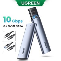 Ổ cứng gắn ngoài UGREEN NVMe M2 SSD 10Gbps cho PCIe SATA sang USB SSD M-Key M2