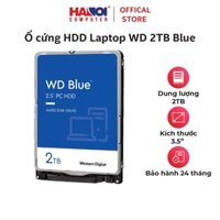 Ổ cứng HDD Laptop WD 2TB Blue 2.5 inch, 5400RPM, SATA, 128MB Cache (WD20SPZX)