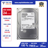 Ổ cứng HDD Toshiba 1TB 3.5 inch 7200RPM, SATA3 chính hãng