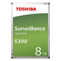 Ổ Cứng HDD Toshiba S300 3.5 8TB Surveillance 256MB 7200rpm SATA3 HDWT380UZSVA - Hàng Chính Hãng