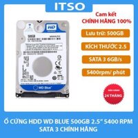 Ổ cứng HDD WD Blue 500 GB, 2,5″,  SATA3 16MB Cache/ 5400RPM/ 7mm chính hãng