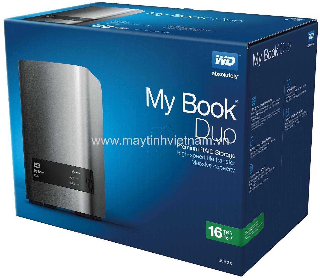 Ổ cứng HDD WD My Book Duo 16TB WDBFBE0160JBK-SESN
