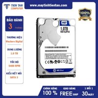 Ổ cứng HDD Western Digital Blue 1TB 2.5 inch SATA3 128Mb Cache 5400RPM