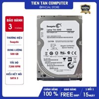 Ổ cứng laptop HDD Seagate 500GB  2.5" 7200RPM chính hãng