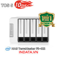 Ổ cứng mạng NAS TerraMaster F5-422 10Gbps Intel Quad-Core 1.5GHz 4GB/6GB/8GB RAM 670MB/s 5 khay ổ cứng RAID 015610JBOD