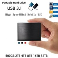 Ổ Cứng Ngoài ssd usb3.1 500gb / 2tb / 4tb / 8tb / 16tb / 32tb Cho laptop