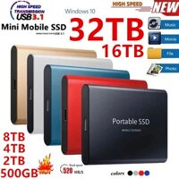 Ổ Cứng Ngoài ssd usb3.1 500gb / 2tb / 4tb / 8tb / 16tb / 32tb Cho laptop