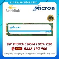 Ổ Cứng SSD 256GB 512GB Micron 1300 M2 SATA 2280 (300TBW) - BH 3 Năm
