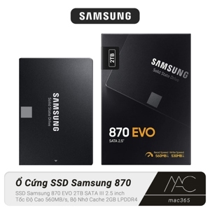 Ổ cứng SSD 2TB Samsung 870 EVO (MZ-77E2T0BW)