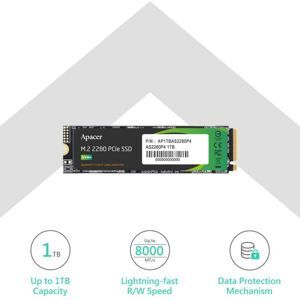 Ổ Cứng SSD Apacer AS2280P4 1TB M.2 PCIe Gen 3×4 AP1TBAS2280P4-1