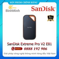 Ổ Cứng SSD Di Động 1TB 2TB External SanDisk Extreme Pro V2 E81 USB 3.2 Gen2 x2 SDSSDE81-1T00-G25 SDSSDE81-2T00-G25