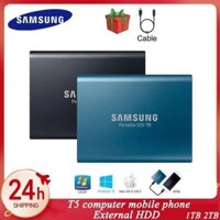 Ổ cứng SSD gắn ngoài rắn Samsung T5 256GB 512GB 1TB -128TB Ổ cứng HD Di động Thích hợp cho máy tính để bàn