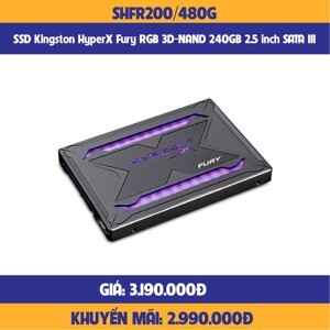 Ổ cứng SSD Kingston HyperX Fury RGB 480GB 2.5 inch Sata 3 (SHFR200/480G)